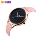 Simple dial design watch manufacturer wholesale price skmei 9141 waterproof leather lady quartz women wristwatch